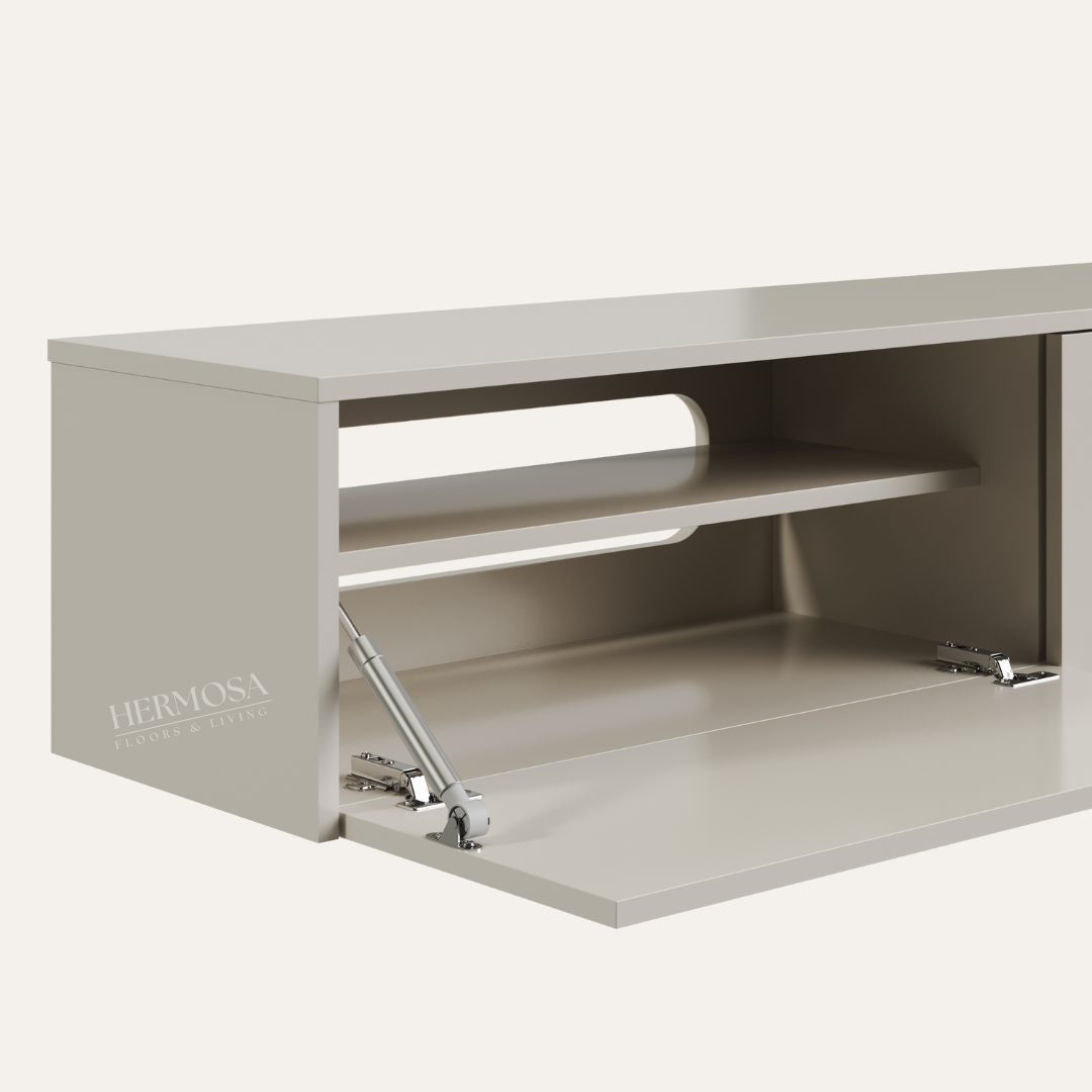 Zwevend tv-meubel matte beige (pre-order)