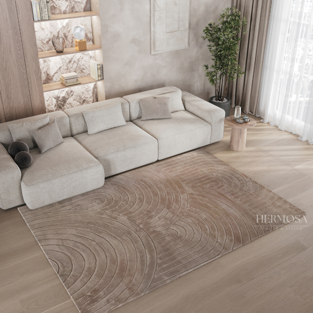 Japandi vloerkleed zand