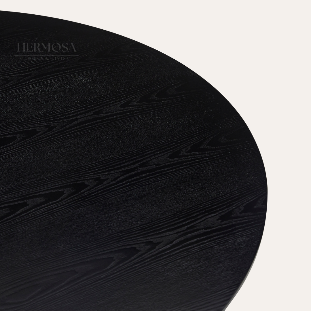 Japandi eettafel uitschuifbaar Nola zwart eiken (pre-order)