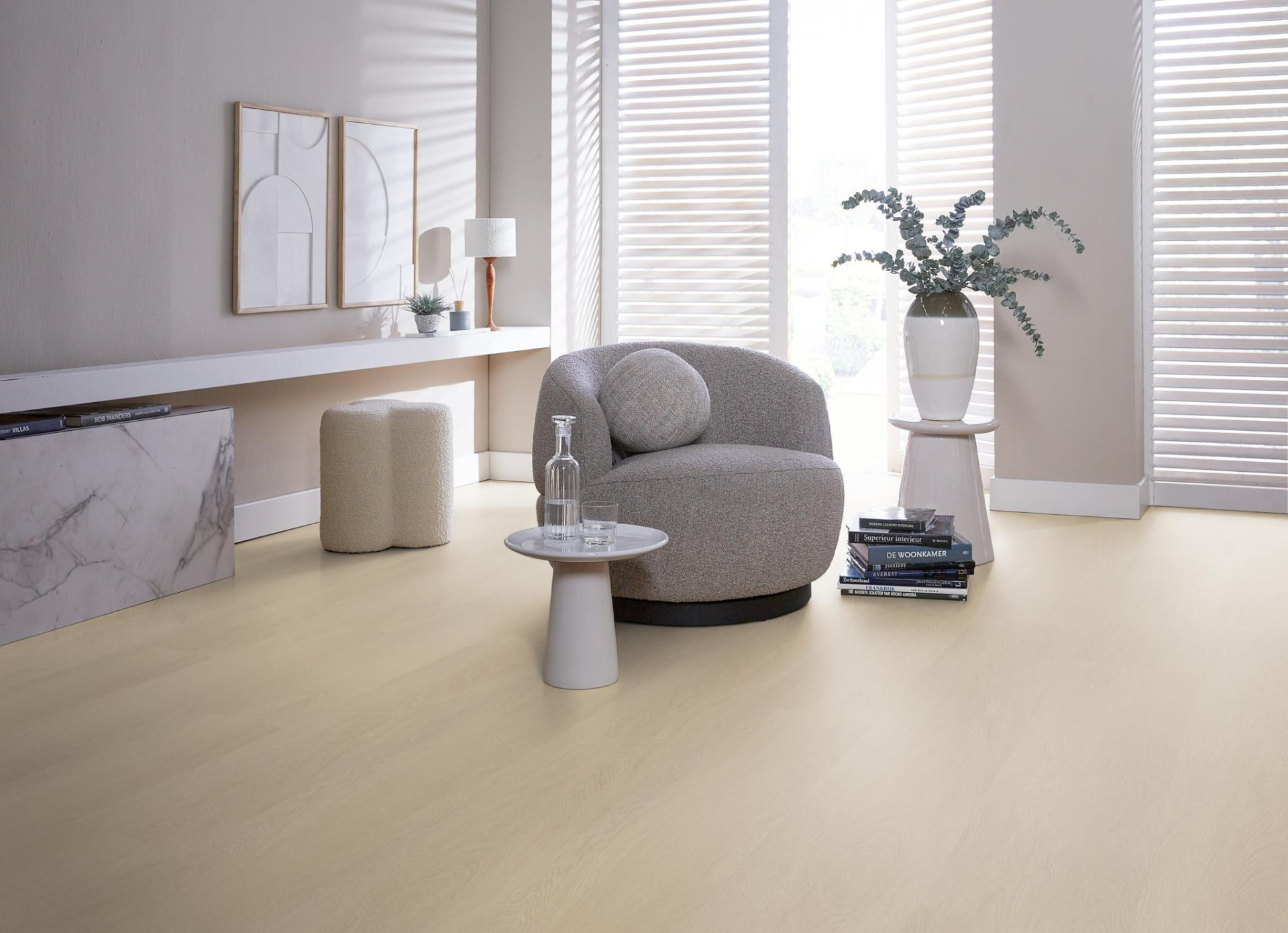 Klik PVC stroken Julia licht beige eiken