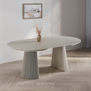 Japandi eettafel uitschuifbaar Nola beige (pre-order)