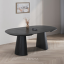 Japandi eettafel uitschuifbaar Nola zwart eiken (pre-order)