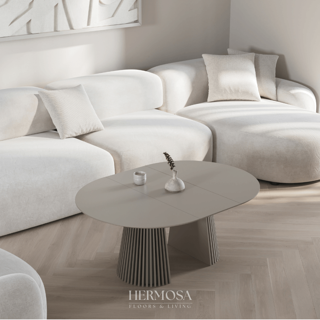 Japandi salontafel uitschuifbaar Nola taupe (pre-order)