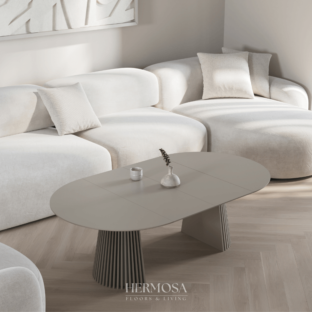 Japandi salontafel uitschuifbaar Nola taupe (pre-order)