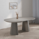 Japandi eettafel uitschuifbaar Nola taupe (pre-order)