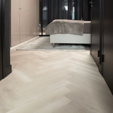 Julia licht beige eiken PVC Visgraat