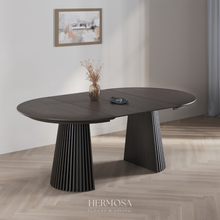 Japandi eettafel uitschuifbaar Nola donkerbruin (pre-order)